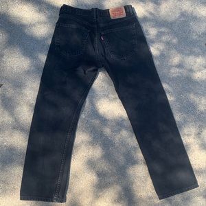 Black high waisted Levi’s 505